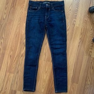 Express Mid-Rise Legging Jeans Dark Blue 4 Short
